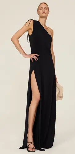 Halston Heritage Halston Dana Jersey Navy Blue Dress Gown 2