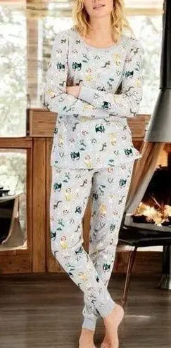 Family PJs Womens Sz Small Holiday Dogs & Cats Pajama Loungewear Set Pup Macys Gray