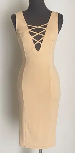 Privy sz S cut out fitted midi party dress