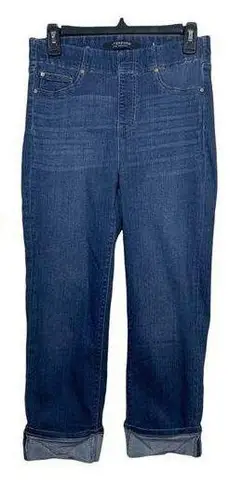 Liverpool the crop womens size 8 29 medium jeans denim cuffed blue casual