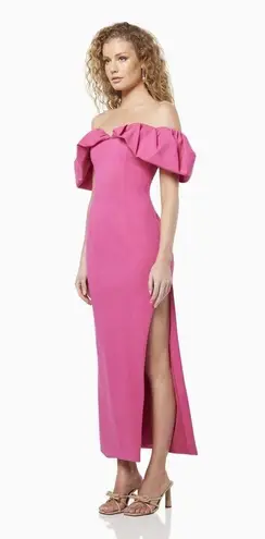 Elliatt  Exuberant Off Shoulder Maxi Dress Pink