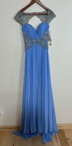 Tony Bowls  TB117318 periwinkle blue beaded princess dress NEW 2