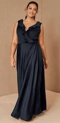 ×Anthropologie Bhldn Tansy Satin Charmeuse Maxi Dress Size 8.