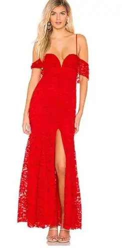 Majorelle Angelique Red Lace Gown NEW