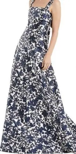 Monique Lhuillier Blue White Floral Gown
Bow Back Formal Size 4