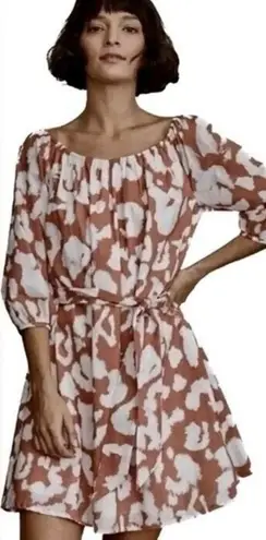 Elizabeth and James Elizabeth James Uptown Dayglow Dress Womens 3X Tie Dye Rust Orange Belted Boho