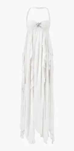 Wavy maternity dress White Size XL