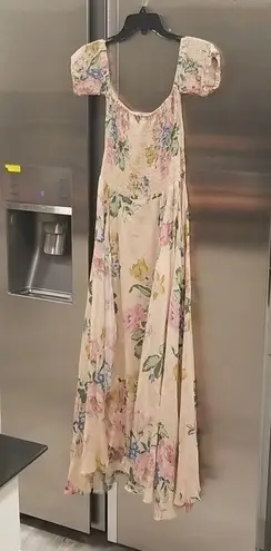 đź’•AUGUSTE x REVOLVEđź’• Boheme Goddess Maxi Dress ~ Blush Floral Print US 4 NWT Pink