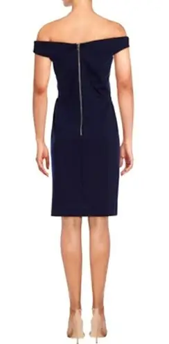 Parker Blue Off The Shoulder Cut Out Detail Mini Aquarius Dress Size S