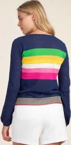 Trina Turk  Rainbow Sweater navy/multi sz M