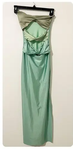 Baobab Ola Maxi Dress in Matcha Mix Green Resort Wear Strapless Revolve Small S