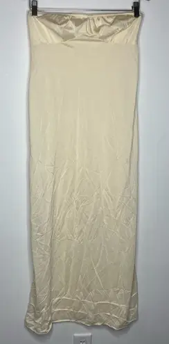 Vintage wonder maid strapless slip gown no cling USA union made size 36 White