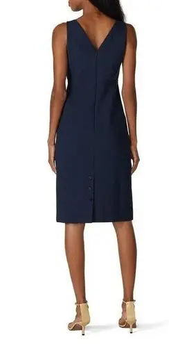 Club Monaco NWT Button Back Vent Dress Size 2 Dark Blue Tailored Modern Dress