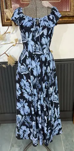 Grace Karin NWT Empire Waist Off Shoulder Floral Maxi Dress ~ Size M 💚🍄