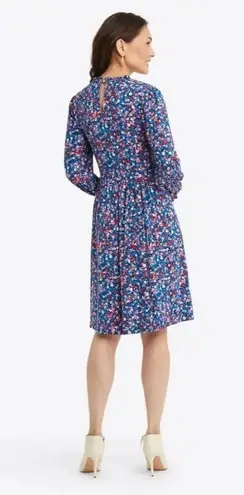 Draper James  Kitty Dress Womens 3XL Blue Multicolor Ditsy Floral Soft Stretchy