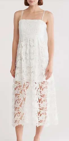 Nsr Floral Lace Midi Dress