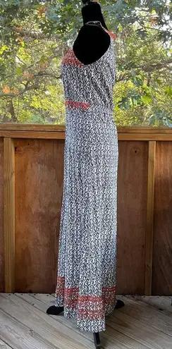 THML Jameson Embroidered Sleeveless Maxi Dress Size M