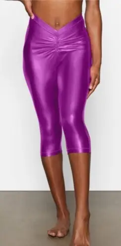 SKIMS Women's Metallic Swim V Waist Pants In Dragonfruit Size Medium NWT