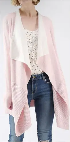 Chicwish Soft Blush Pink Wool Blend Drape Open Cardigan Sweater One Size $90 - Image 1