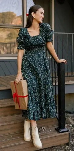 💕IVY CITY CO💕 Gracie Dress ~ Holly Print XXS NWT Green