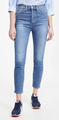 RE/DONE NEW High Rise Ankle Crop Jeans