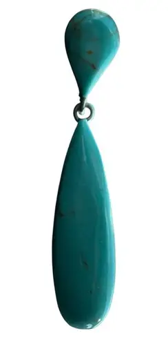 925 Mexico Turquoise Drop Earring SINGLE Silver Blue Green Teal