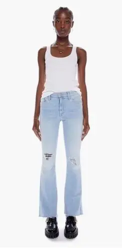 Viral MOTHER The Hustler Ankle Fray Women Jeans in Not So Chill Pill size 27 Blue