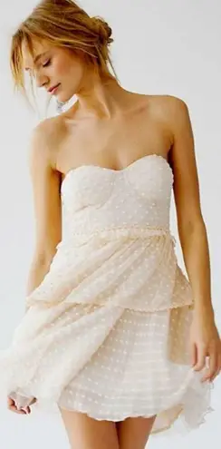 đź’•SPELL & THE GYPSY X FREE PEOPLEđź’• Mira Bustier RaRa Dress Ivory Large L NWT White