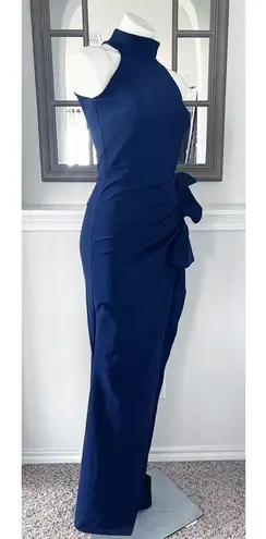 Chiara Boni La Petite Robe Gudrum Halter Ruffle Gown (Made in Italy) Size 16 NEW