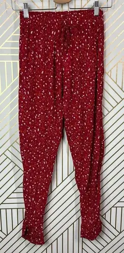 Poupette St Barth Red Sky Rayon Georgette Foe Printed Pants Size US XS