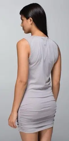 Lululemon  In The Flow Ruched Dress in Heather Medium Gray