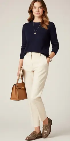 Sam & Libby Brielle Loafers Taupe Patent Gold Chain 9.5
Quiet Luxury Old Money