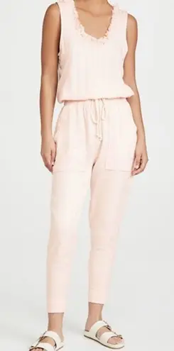 Ramy Brook NEW! Powder Pink Ray Jumpsuit Fringe Neckline Ankle Cuffs Size XS