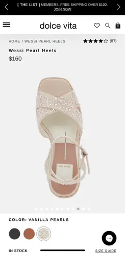 Dolce Vita Wessi Pearl Heels White Size 9