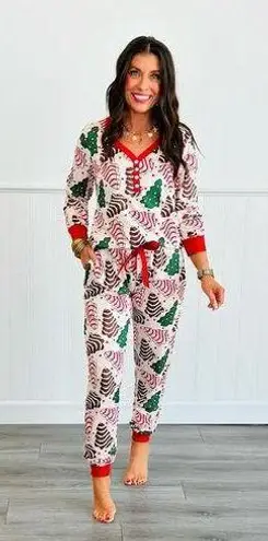 Shirley & Stone Christmas Cakes Jogger Lounge Pajama Sets for Women - Loungewear