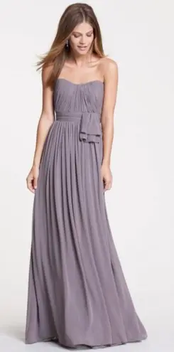 Watters & Watters Style 5514 Shirred Chiffon Floor Length Dress Size 10 Wedding