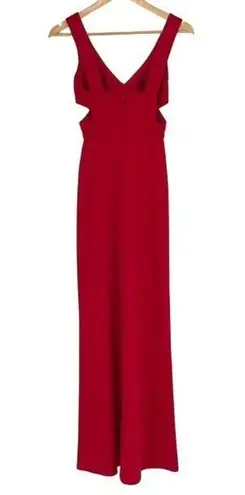 Speechless  Womens V-Neck Cutout Sleeveless Maxi Dress Red Size 0