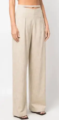 Cult Gaia cut-out wide-leg trousers ecru 4