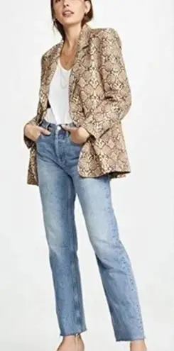 ANINE BING | Madeline Python Double Breasted Snake Print Blazer XS