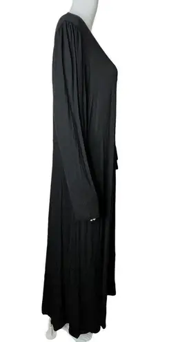 Boden Dress Women 16/18 Long Black Jersey Midi Dress Modest Minimalist Lagenlook