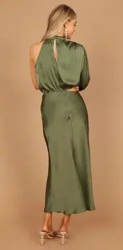 Petal and Pup Amelia One Shoulder Long Sleeve Cut Out Midi Dress L