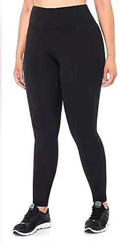 Waisted Tummy Control Workout Leggings Yoga Pants Black Size 3X
