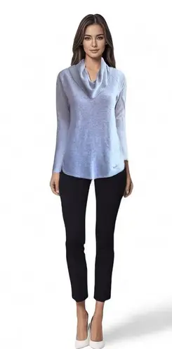 Calvin Klein  Women S/ CH/ P Cowl Neck Pullover Grey Long Sleeve