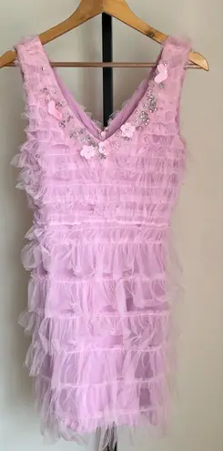 Flora Bea NYC Pink Tulle Floral Embellished Party Dress New with tags