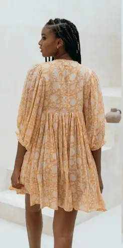 Daughters of India | Kyra Mini Dress in Tangerine | Sz S Orange
