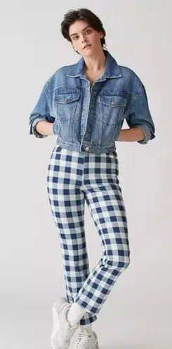 Wrangler ★ NWT -  Picnic Blue Plaid Crop Jeans ★