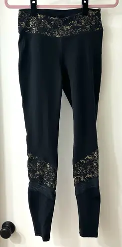 Gaiam Black and Gold Leggings, Sz Small