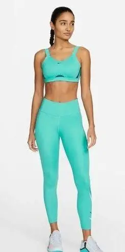 NWT  ONE NIKE DRI FIT WOMEN RUNNING MID RISE 7/8 TIGHTS GREEN Size M