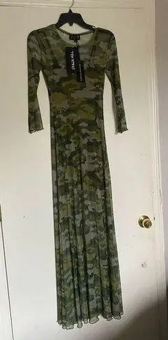 Dolls Kill Maxi Dress Cami Army Green Size Small  New with tags Summer Sun Dress