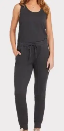 Sundry 2 Jumpsuit Womens Medium Gray Jogger Sleeveless Drawstring Casual Lounge